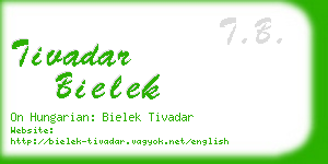 tivadar bielek business card